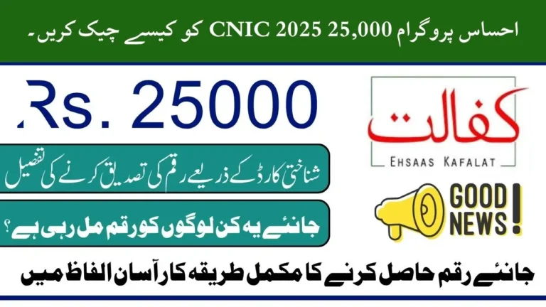 8171 Ehsaas Program 25000 CNIC Check Online