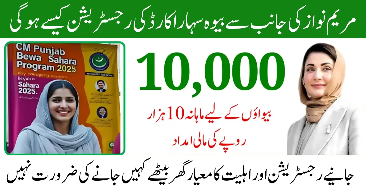 CM Punjab Bewa Sahara Card 2025
